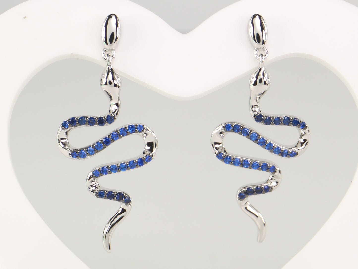 Sterling Silver Snake Earrings