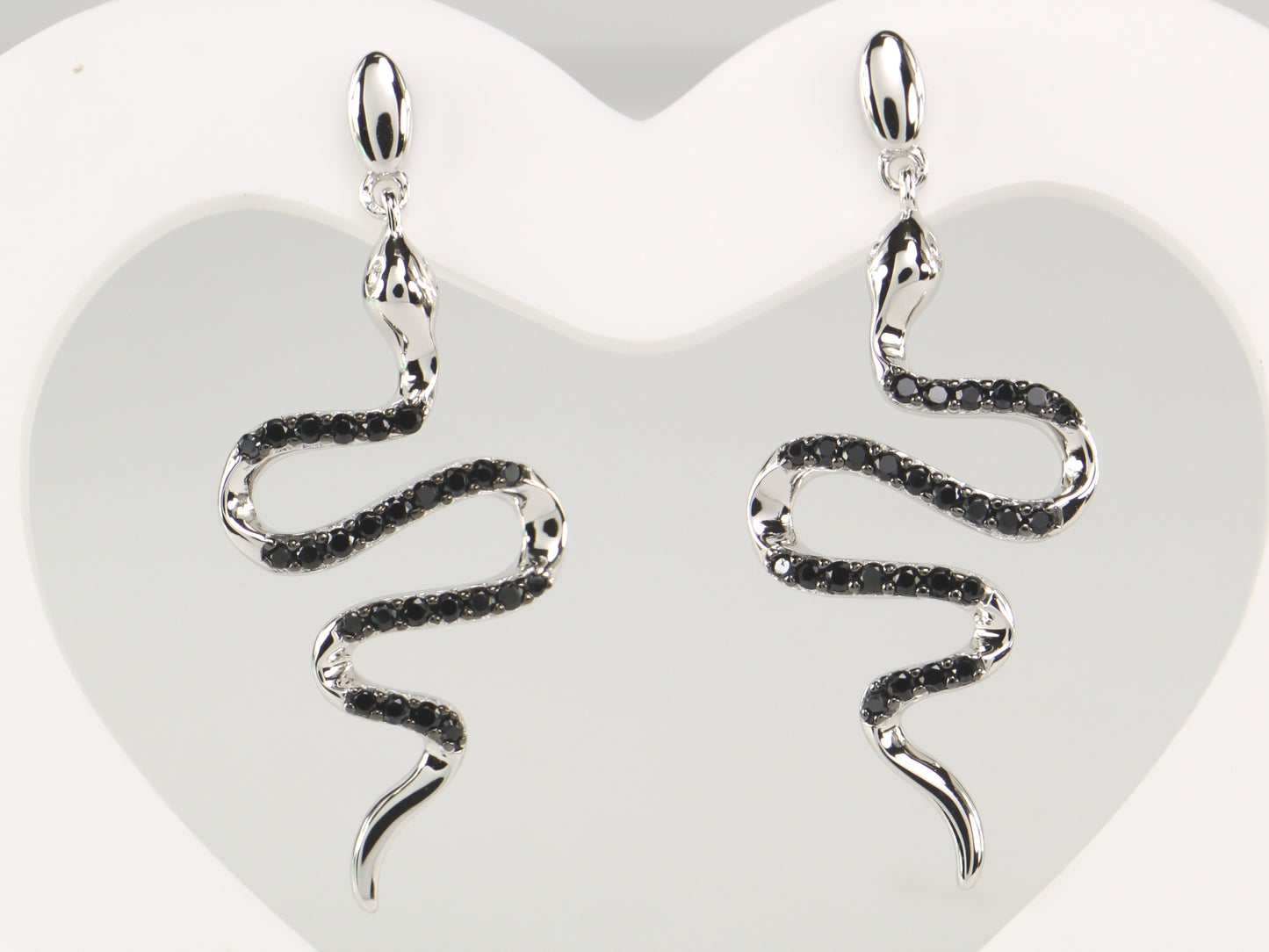 Sterling Silver Snake Earrings