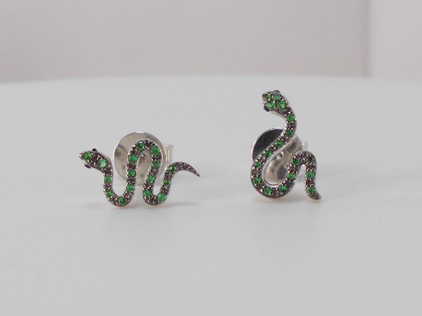 Sterling Silver Snake Earrings
