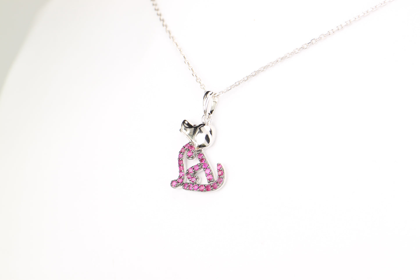 Sterling Silver Puppy Dog Necklace
