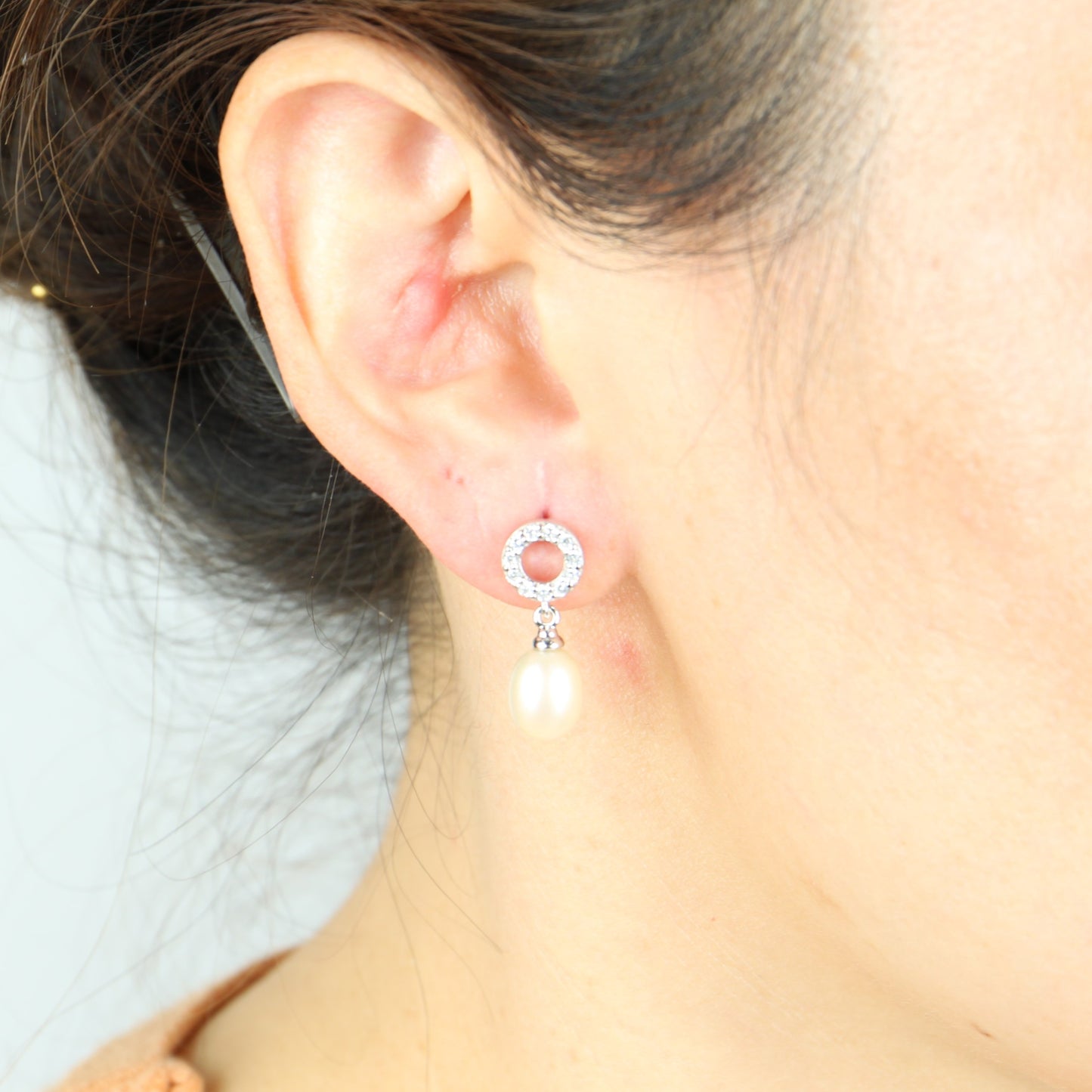 Sterling Silver Pearl Earrings