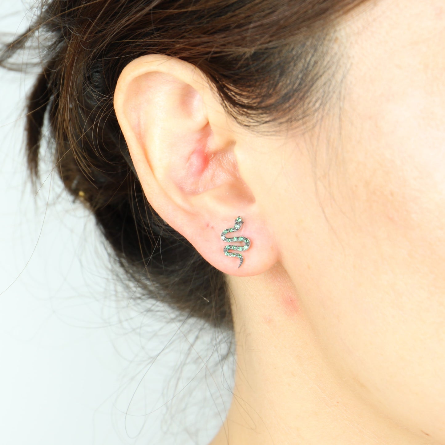 Sterling Silver Snake Earrings