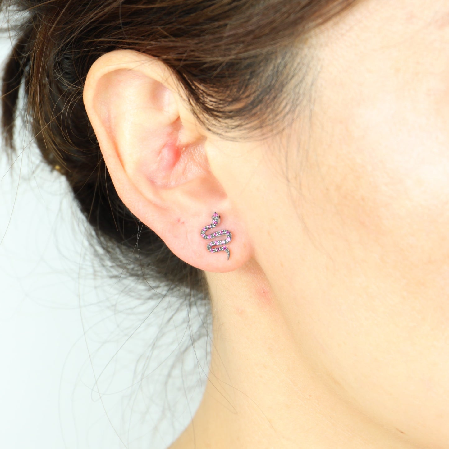 Sterling Silver Snake Earrings