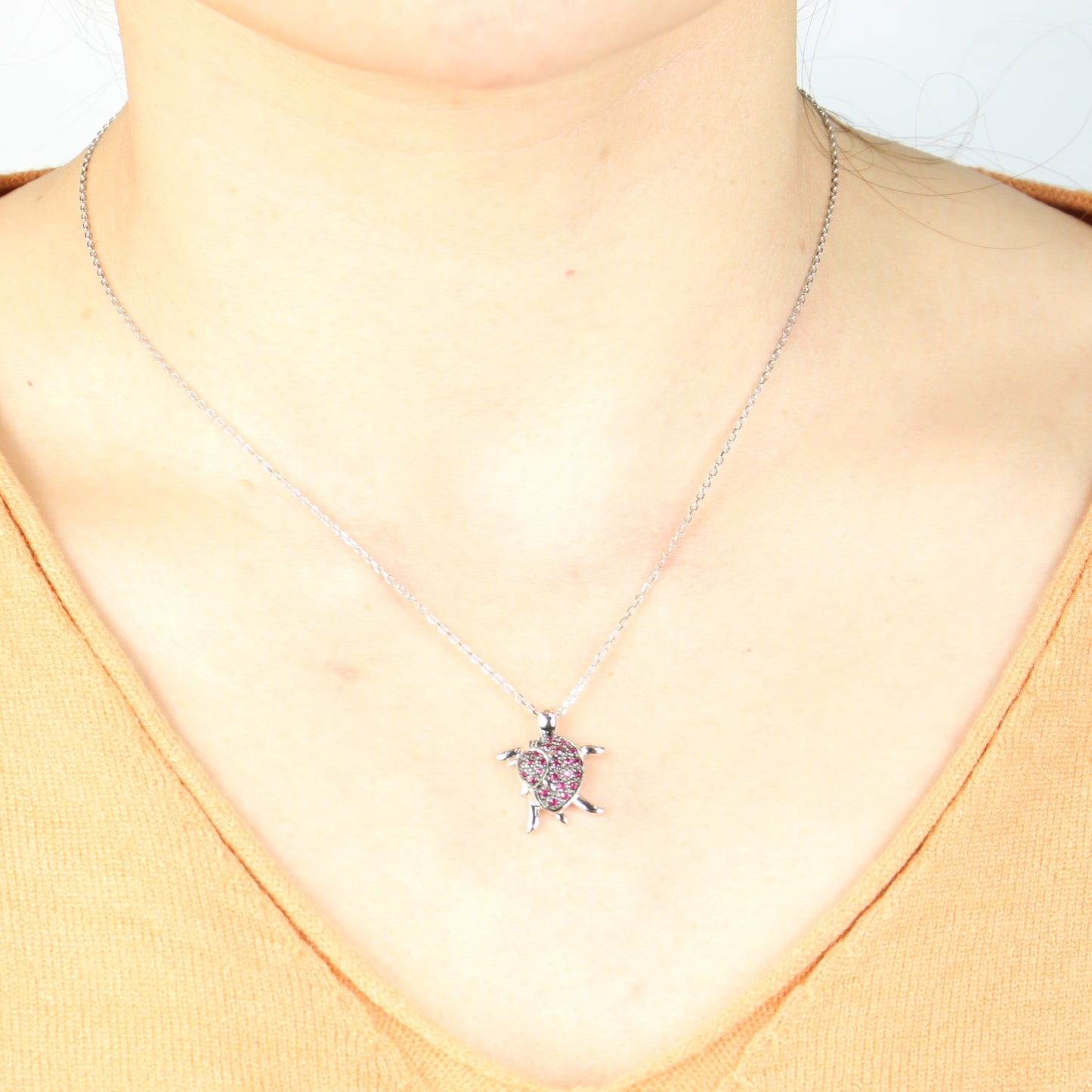 Sterling Silver Turtle Necklace
