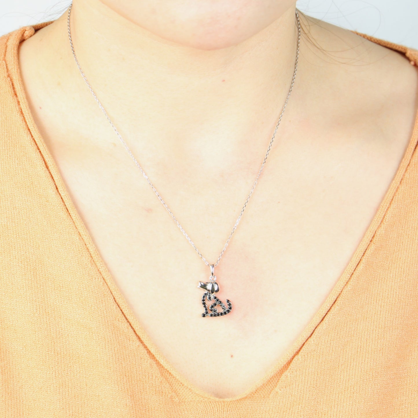 Sterling Silver Puppy Dog Necklace