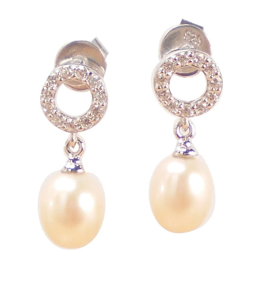 Sterling Silver Pearl Earrings