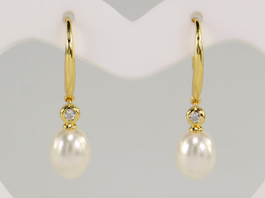 Sterling Silver Pearl Earrings